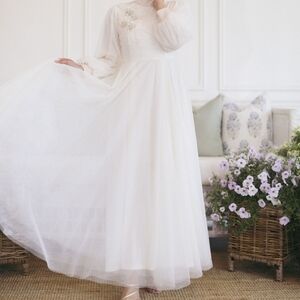 Dainty Jewells Elegant Cream Maxi Dress